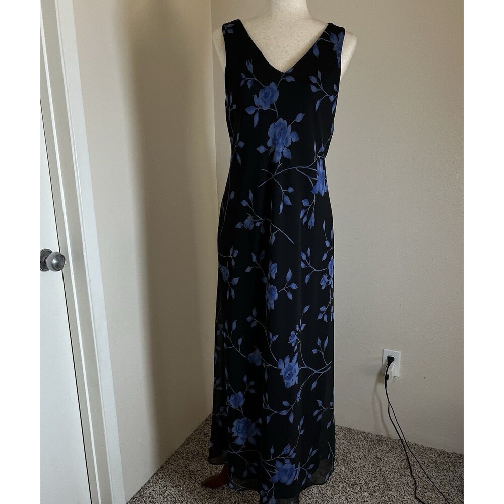 Teddi Vintage Y2K floral Maxi Dress Sleeveless Size 10